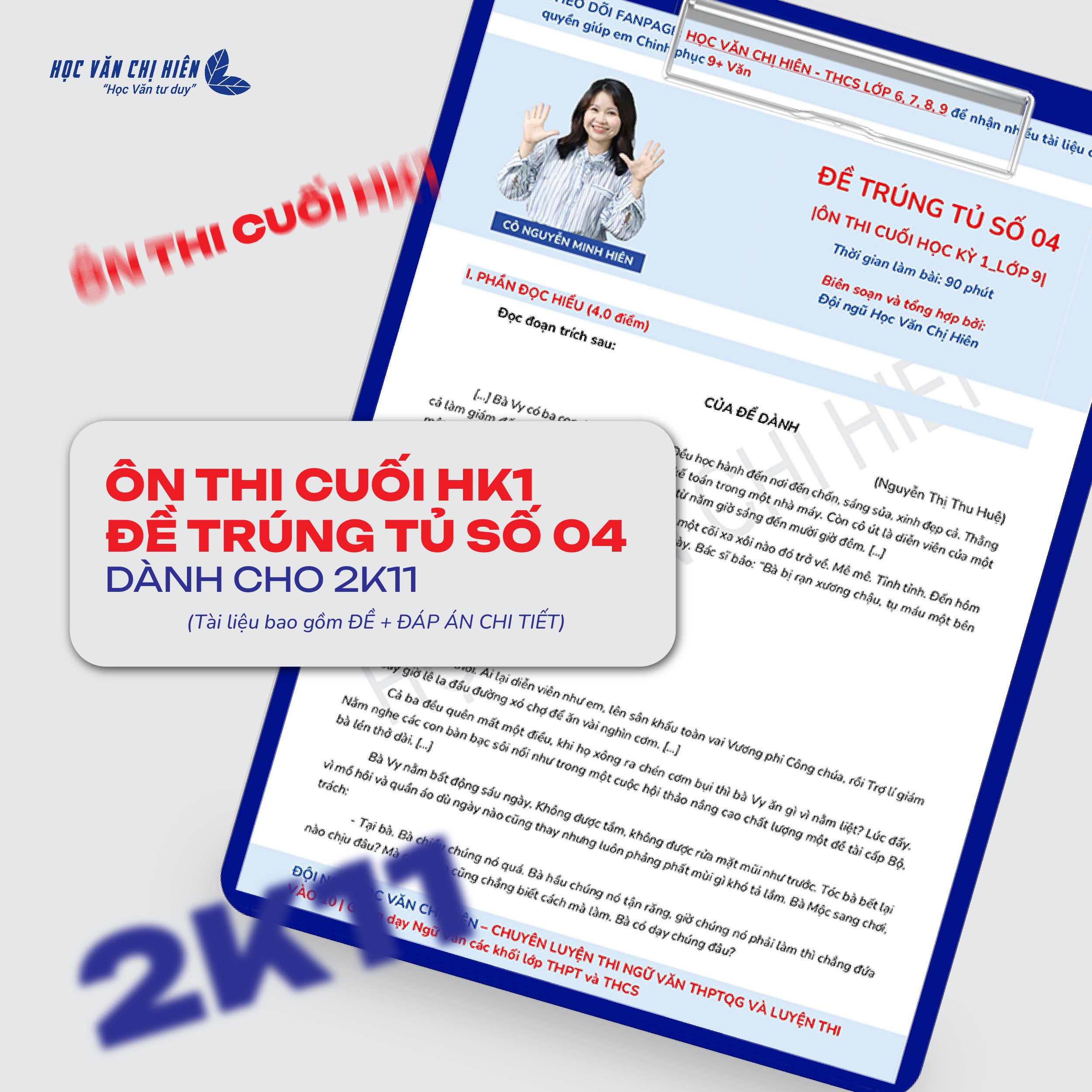 ĐỀ TRÚNG TỦ SỐ 4 | ÔN THI CUỐI HỌC KÌ 1 LỚP 9